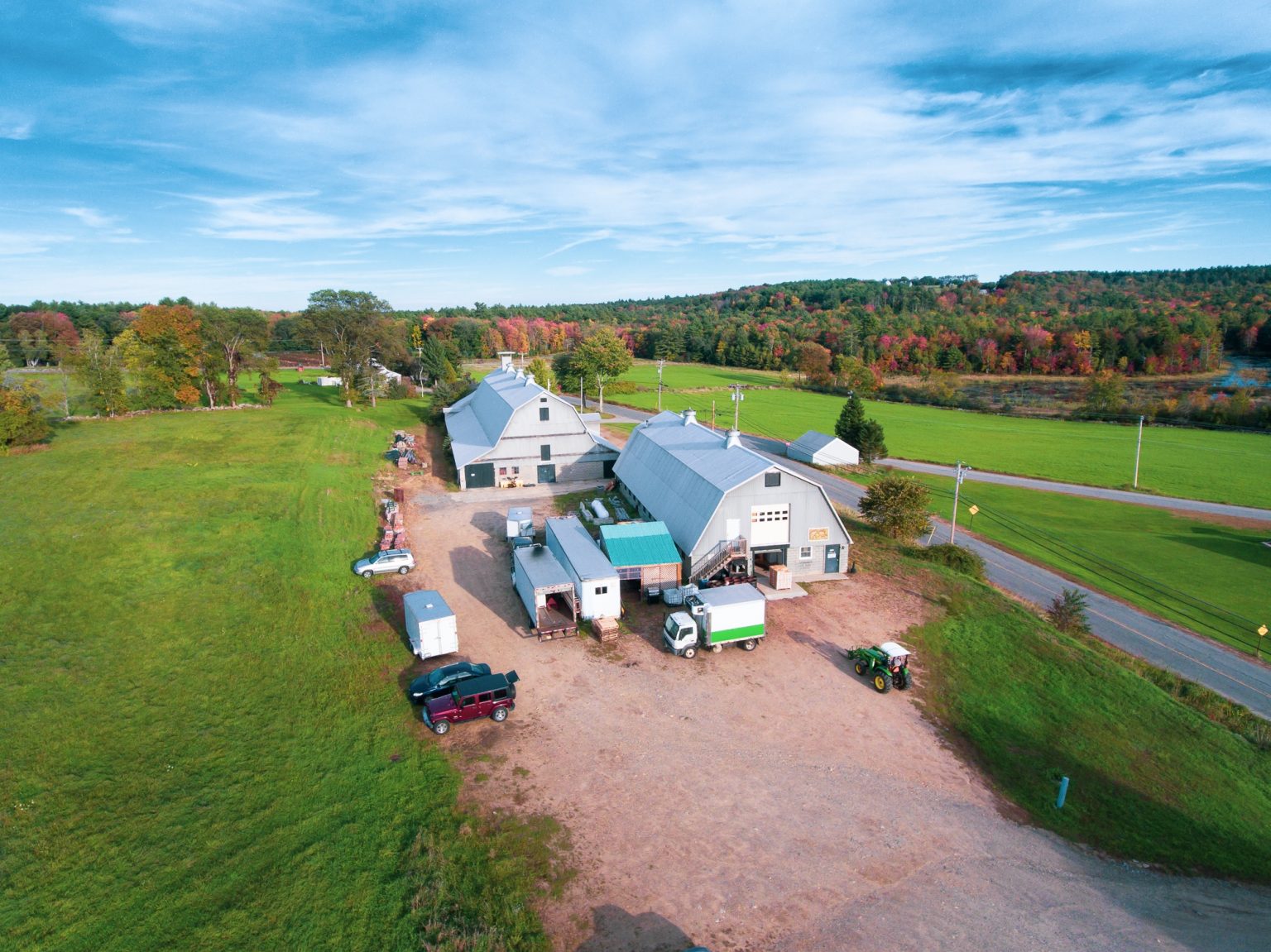 Aerial Farm Photo Mousam Valley Mushrooms